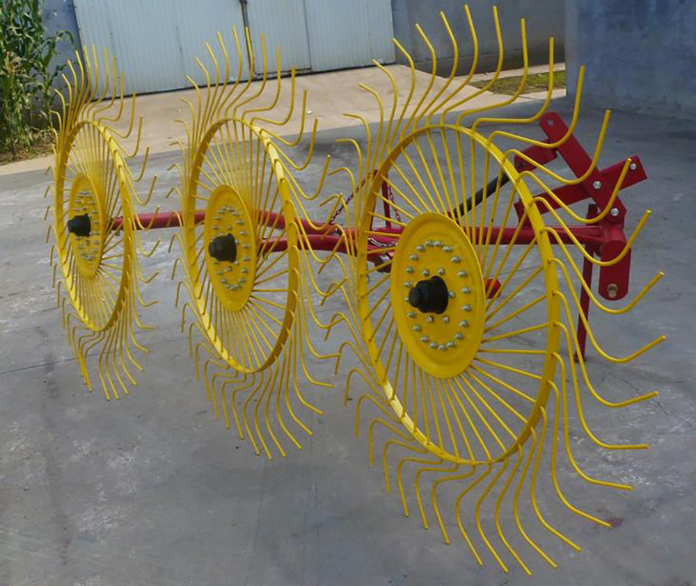 Three Wheel Rake Hay Rake for Sale, Agricultural Wheel Rakes, Tractor 3 Point Hydraulic ...