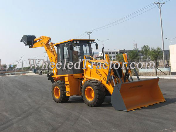 WZ30-25 Backhoe Loader, Front Loader and Backhoe are Hydraulic Joystick Pilot Control