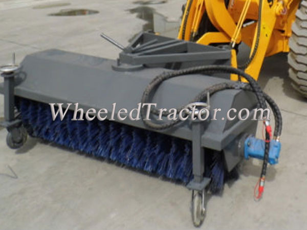 Wheel loader with Sweeper